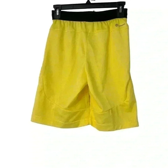 ADIDAS SHORTS MENS XS AEROREADY AXIS KNIT 3.0 TRAINING ALMOST YELLOW BASKETBALL - Picture 9 of 10